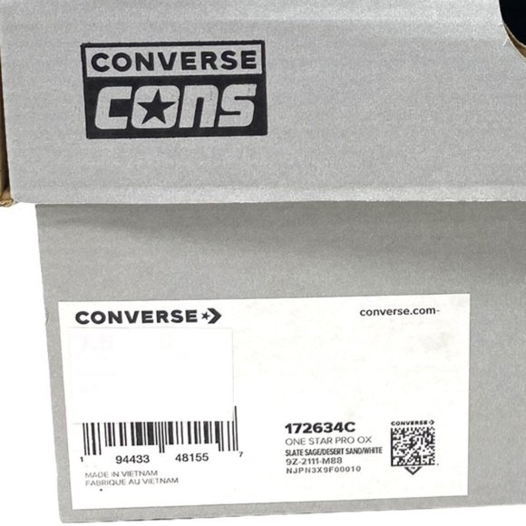 Converse CONS One Star Pro OX Low Top Canvas Gray Women's Size Sneakers 172634C - Picture 3 of 12